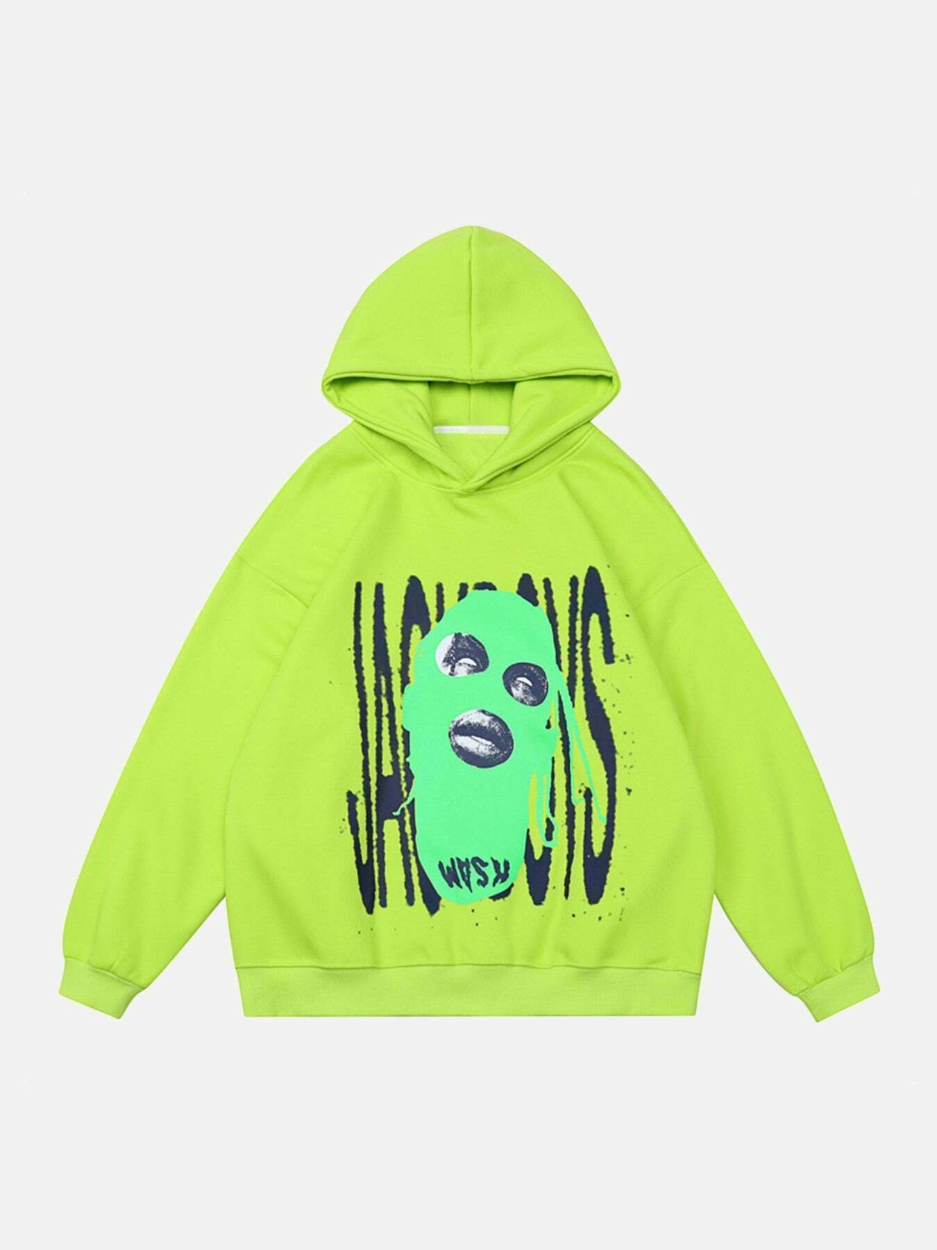 Vintage American Face Graphic Hoodie for Gen Z Streetwear Fashion