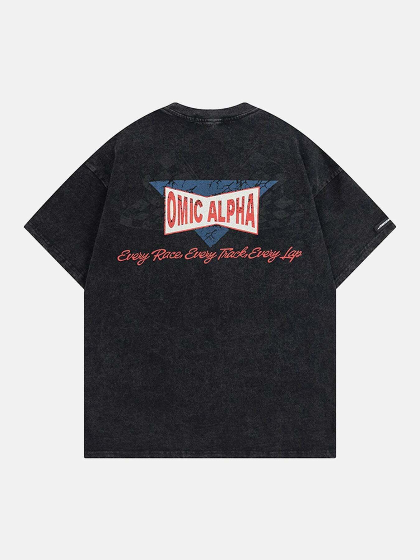 Vintage American Letters Loose Fit Tee for Gen Z Streetwear Style