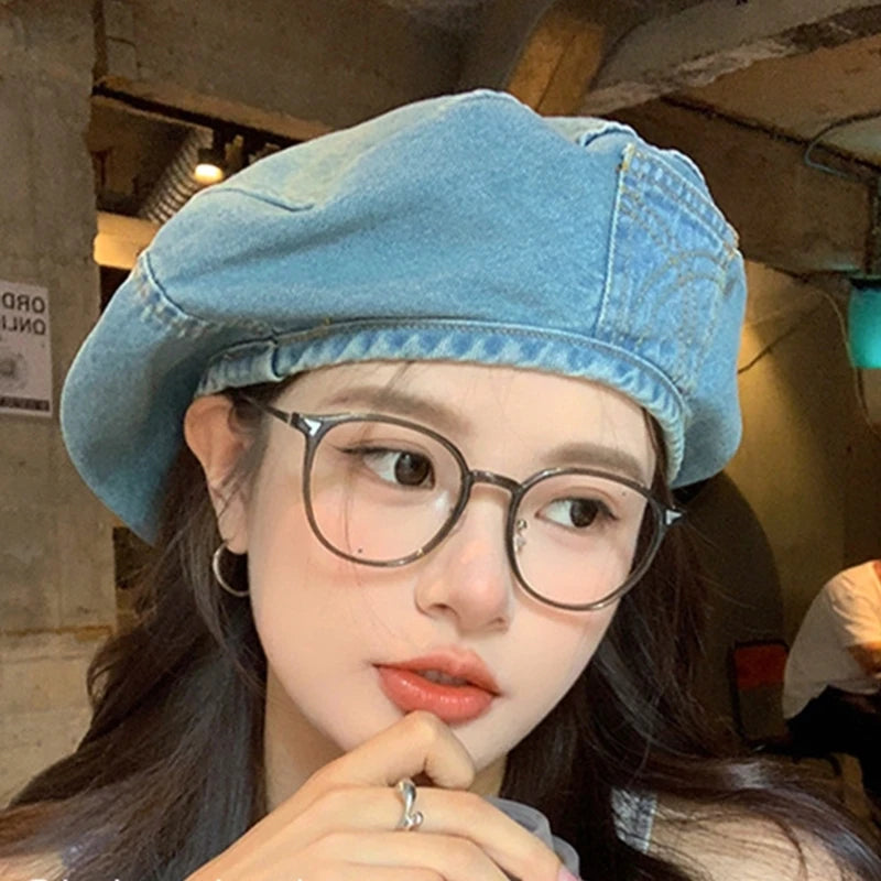 Vintage Denim Cap: Trendy Gen Z K-POP Streetwear Accessory