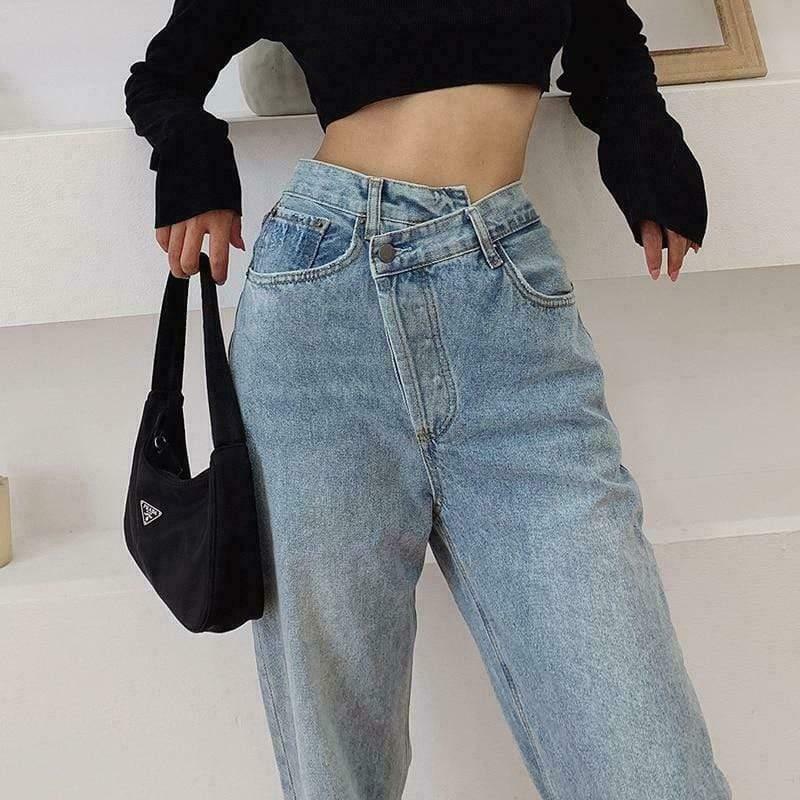 Vintage Gen Z K-POP Streetwear: Aria Y2K Denim Jeans