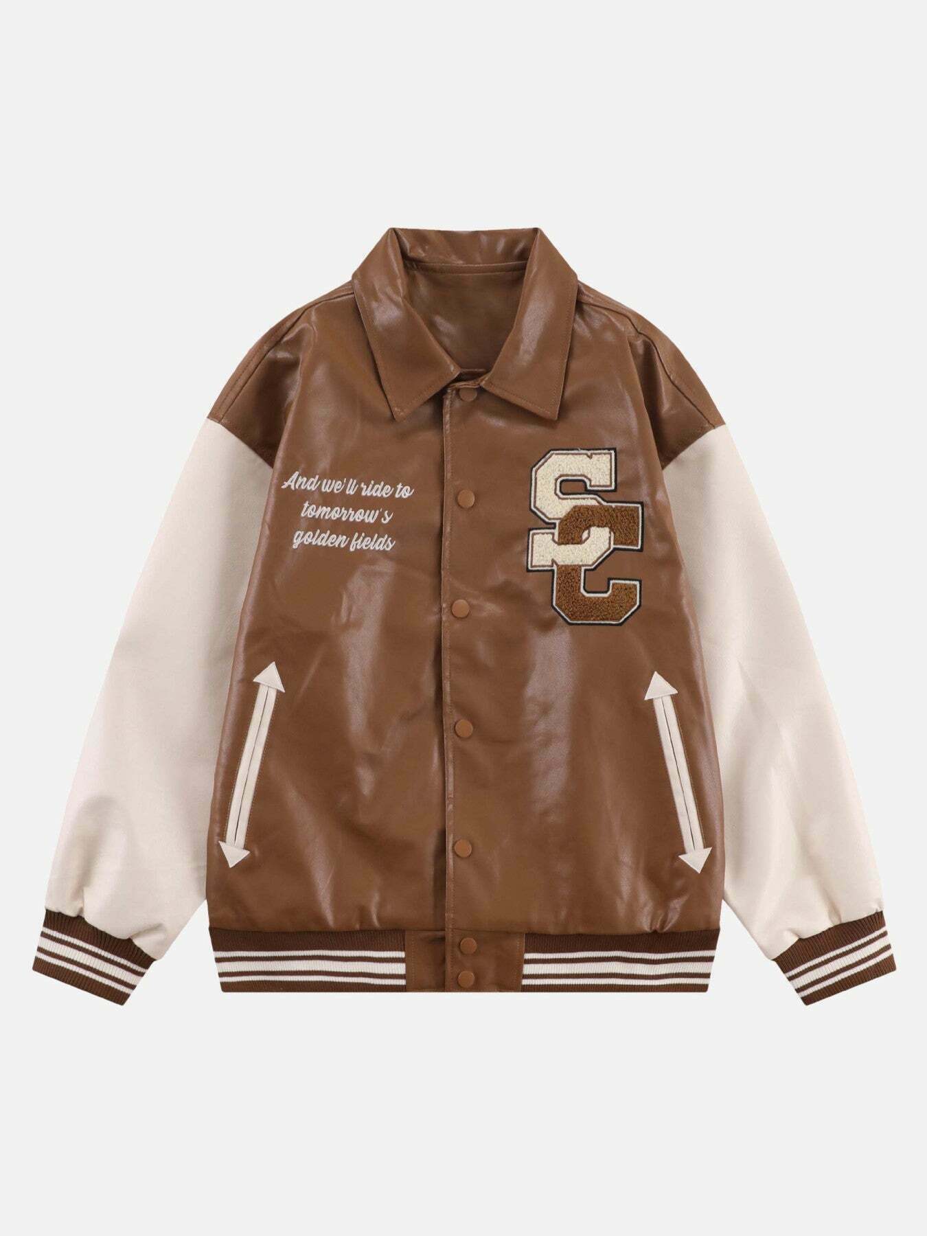 Vintage-Inspired PU Leather Jacket for Gen Z Fashionistas