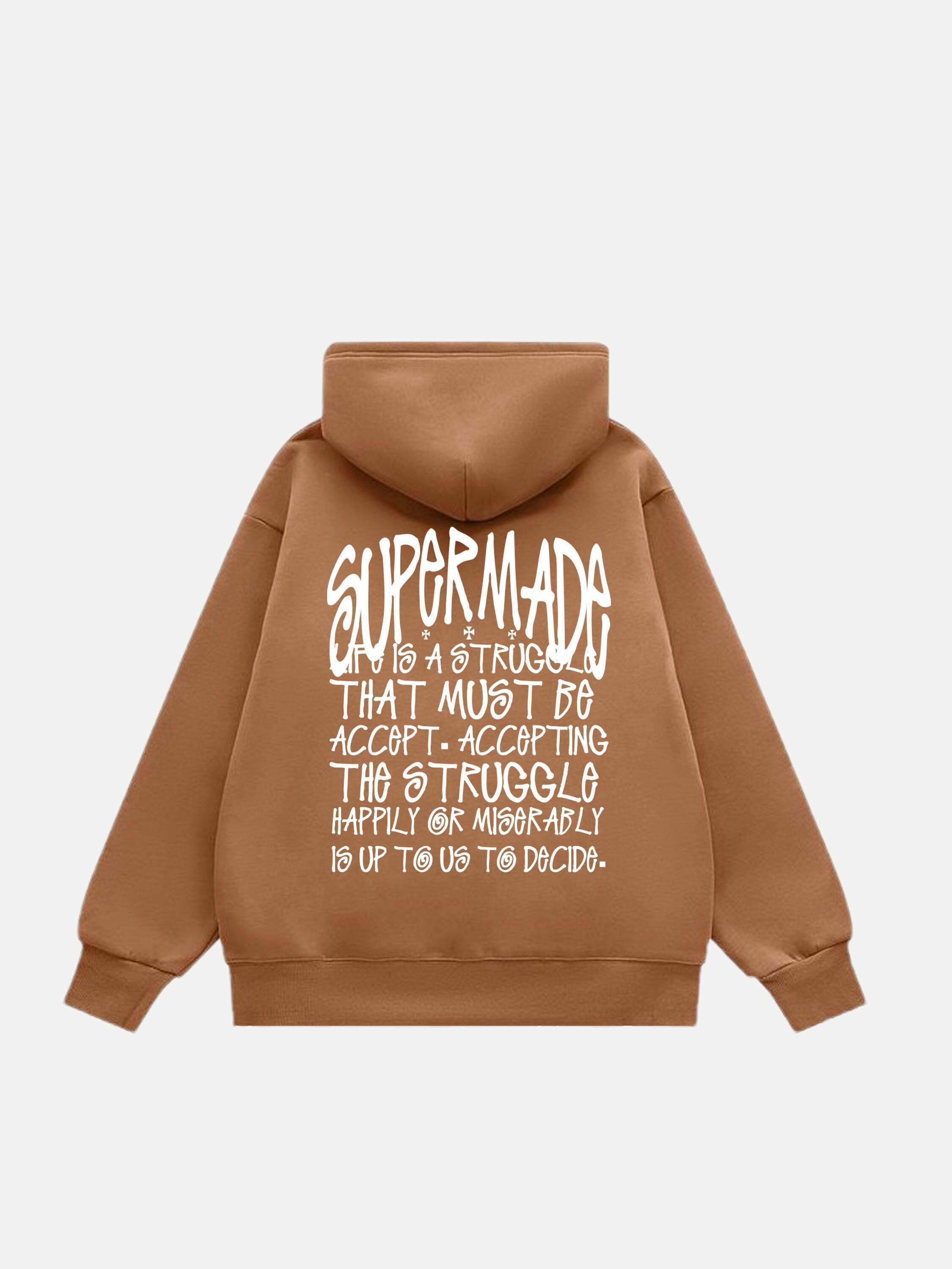 Vintage Letter Print Hoodie for Gen Z Fashion | K-POP Streetwear Y2K Style