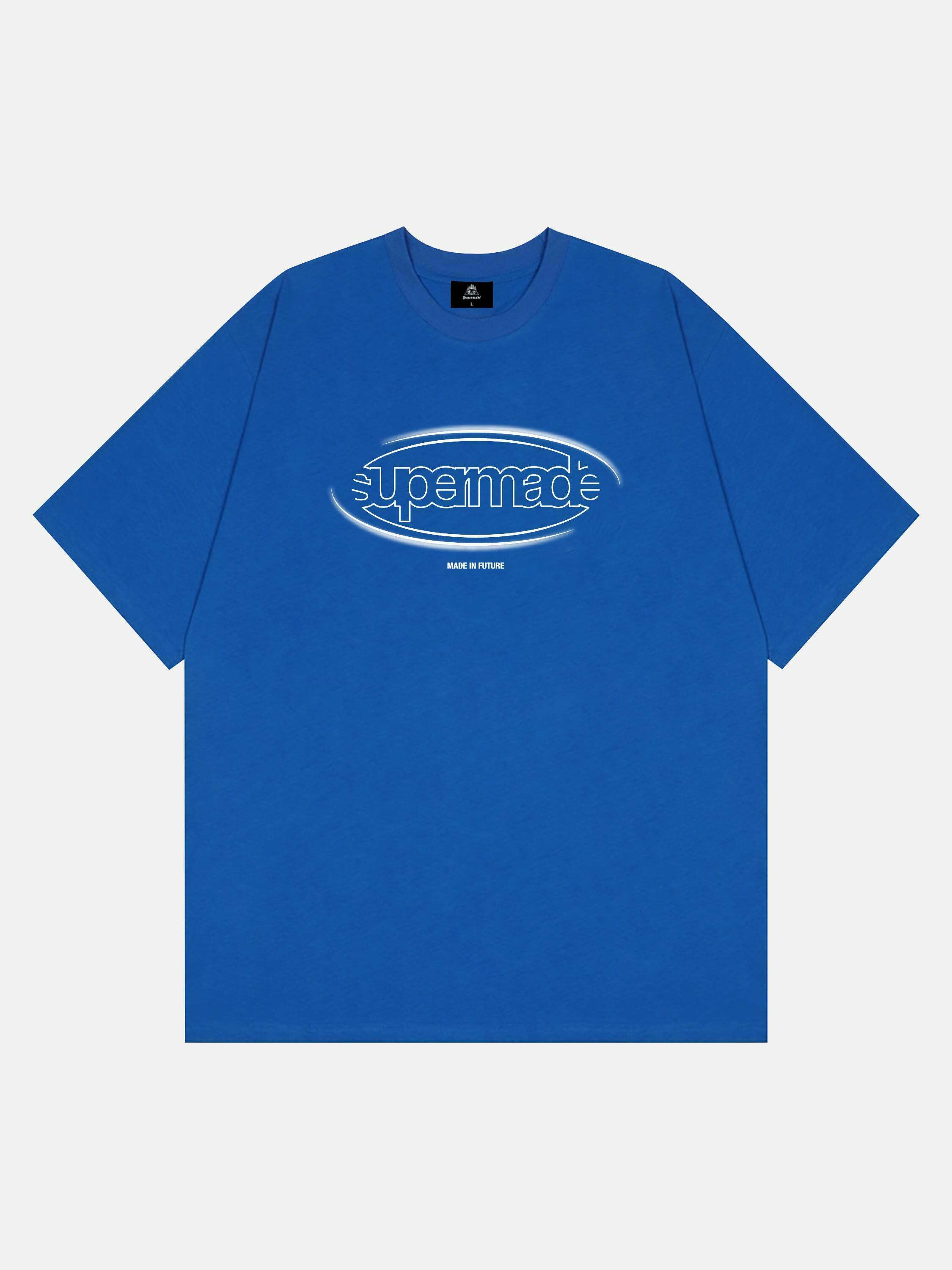 Vintage Oval Logo Tee for Gen Z & K-POP Fashion | Y2K Streetwear Style