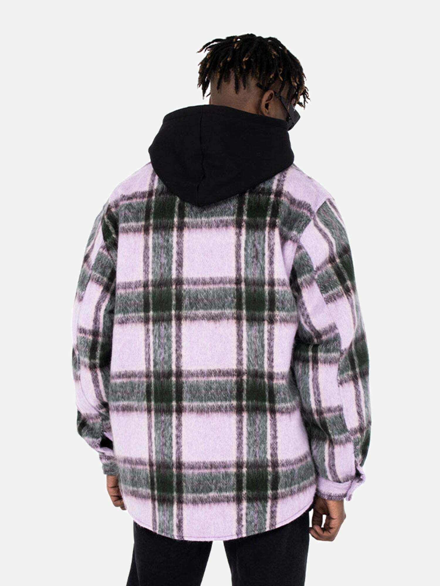 Vintage Pearl Embroidered Plaid Jacket - Gen Z K-POP Streetwear