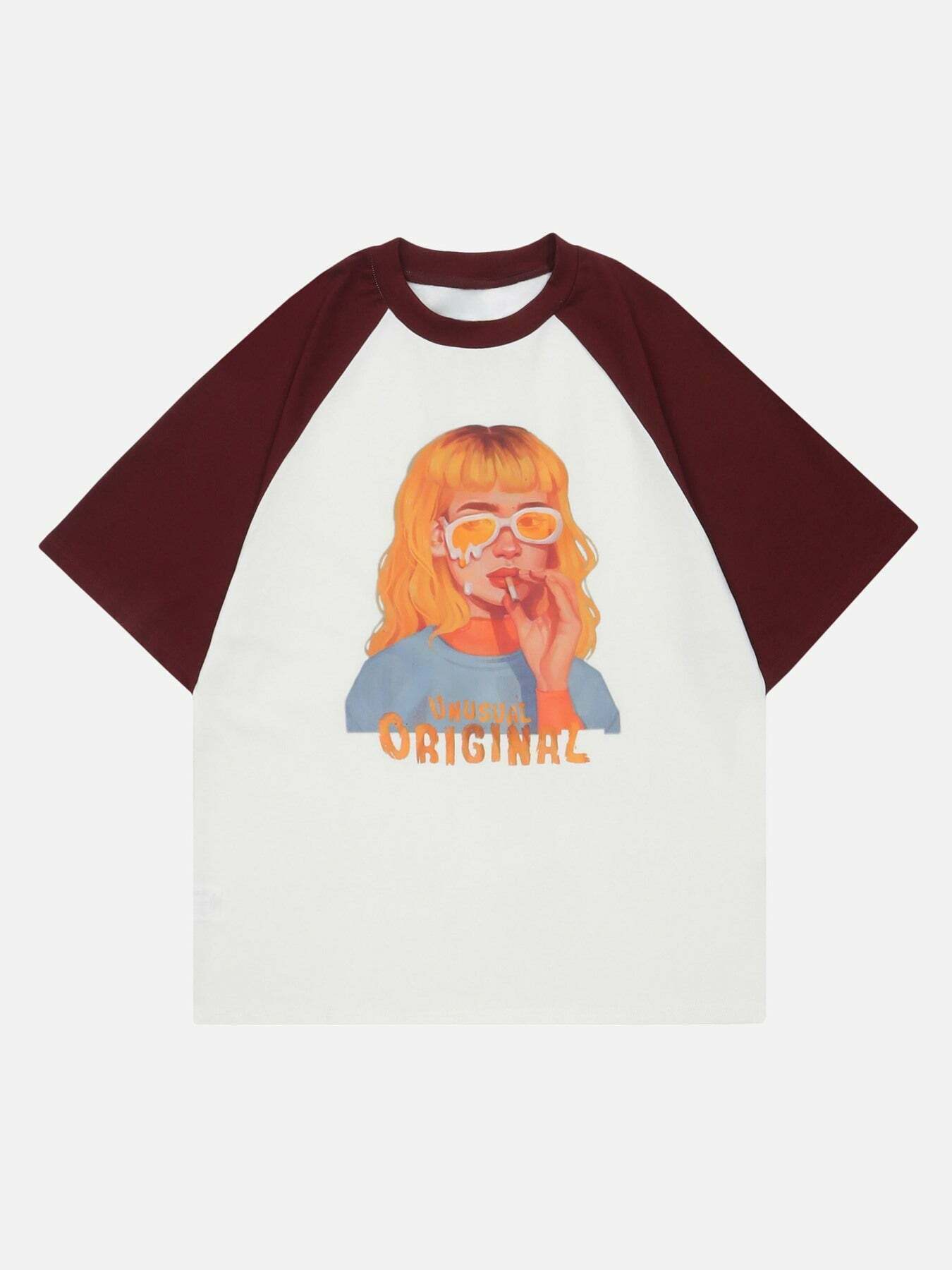 Vintage Portrait Painting Tee: Gen Z K-POP Streetwear & Y2K Fashion