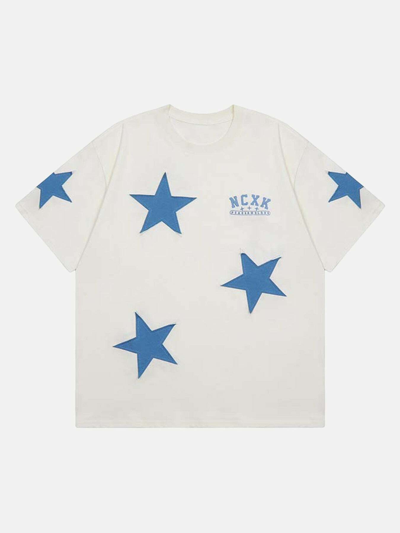 Vintage Star Graphic Tee for Gen Z: K-POP Streetwear & Y2K Fashion