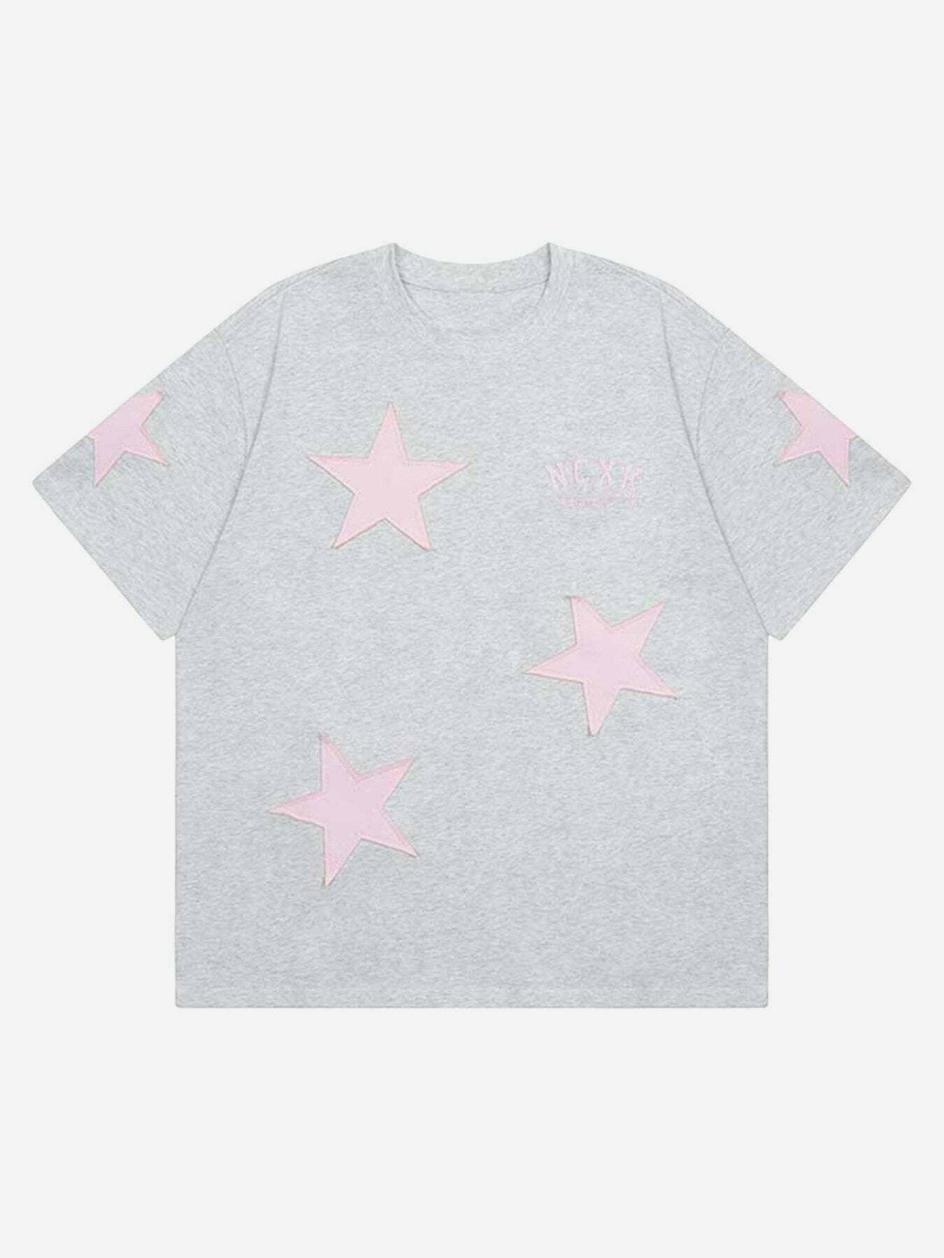 Vintage Star Graphic Tee for Gen Z: K-POP Streetwear & Y2K Fashion