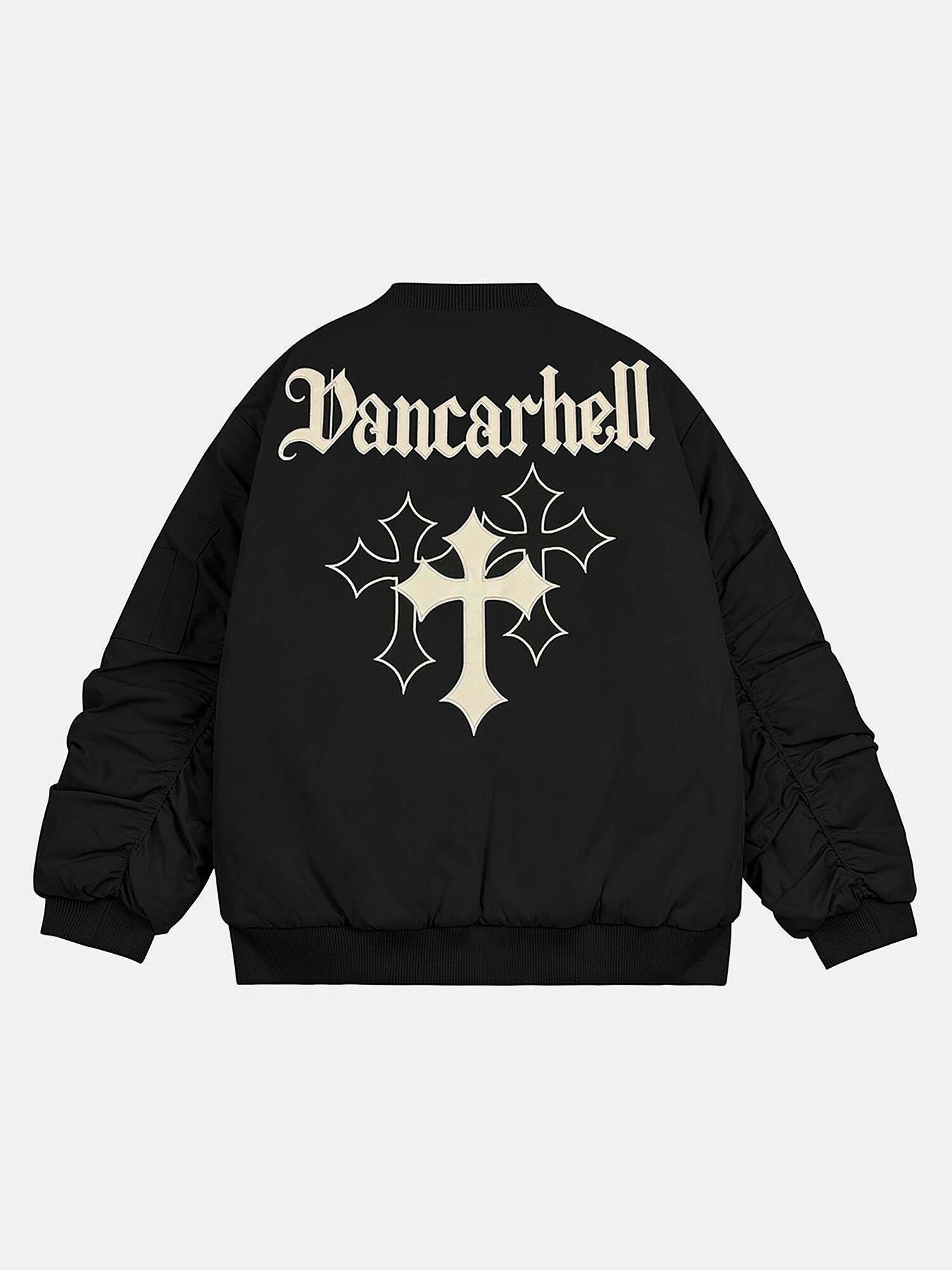 Vintage Style Dark Baseball Jacket for Gen Z and K-POP Fashion