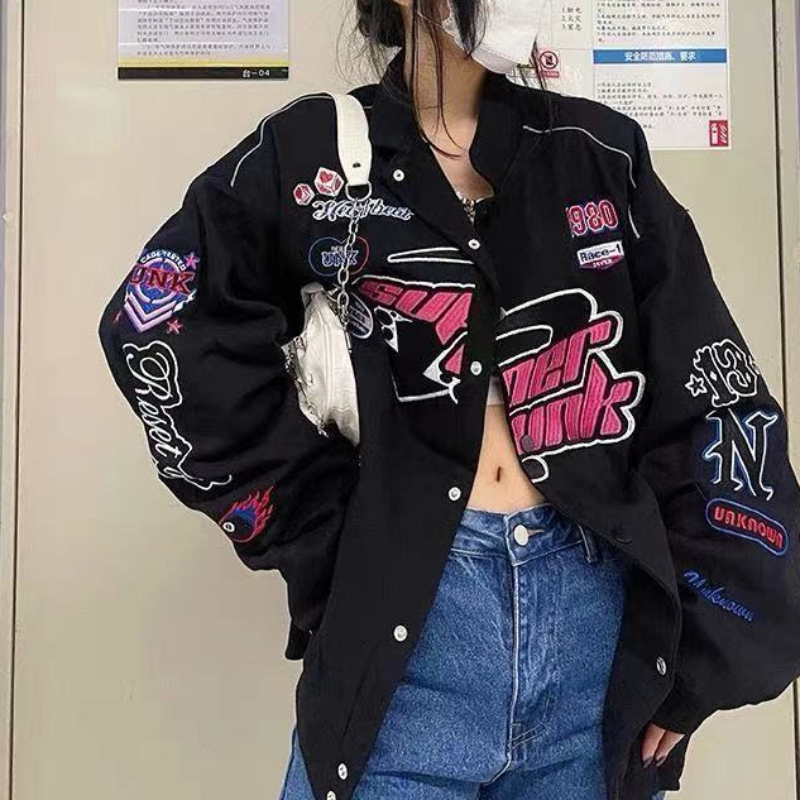 Vintage Zipper Jacket: Gen Z K-POP Streetwear & Y2K Fashion