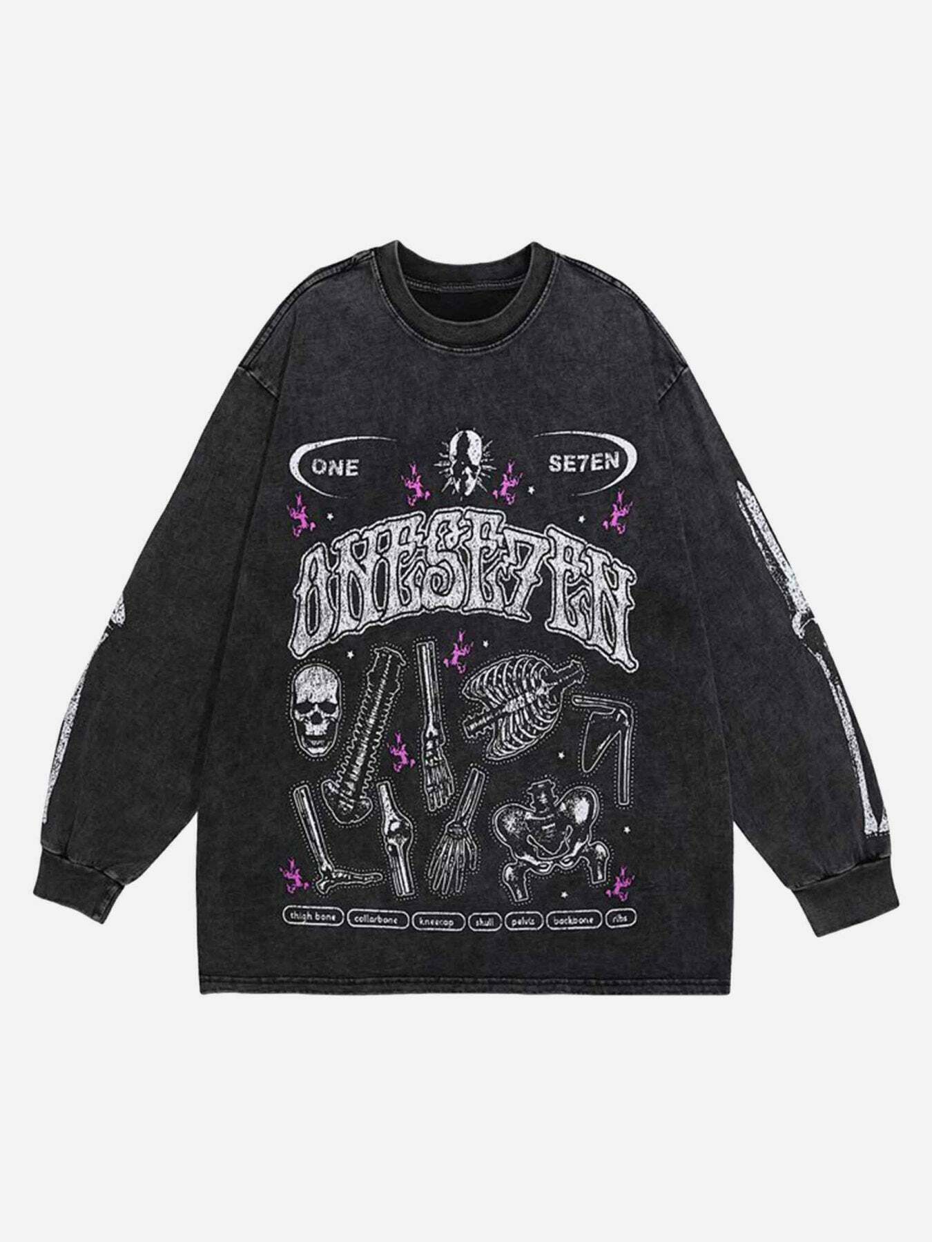 Washed & Aged Gen Z K-POP Streetwear Crew Neck Sweatshirt