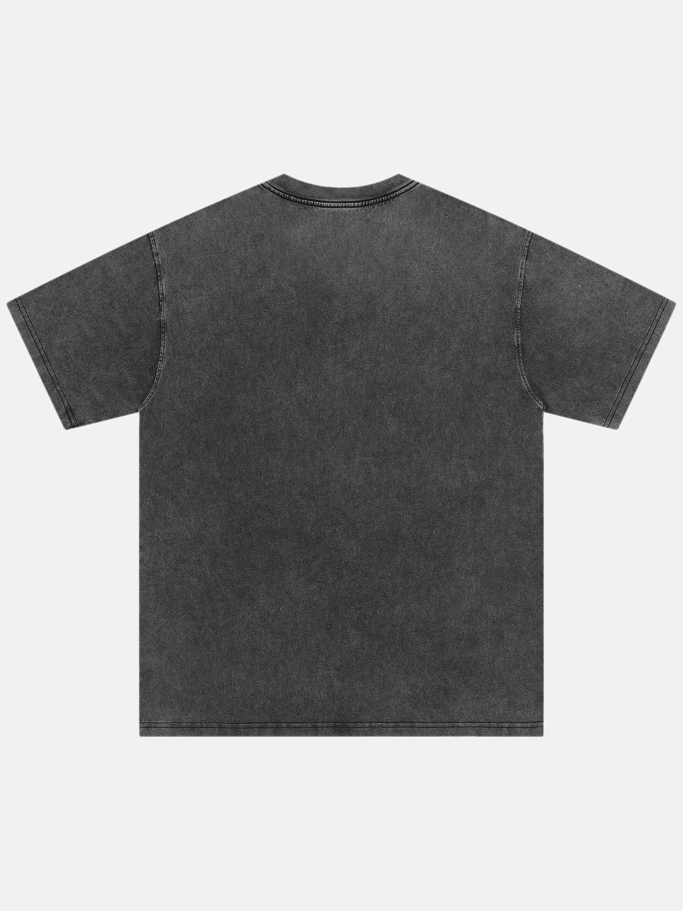 Washed Distressed Hip Hop T-shirt for Gen Z Fashion: Streetwear & Y2K Style