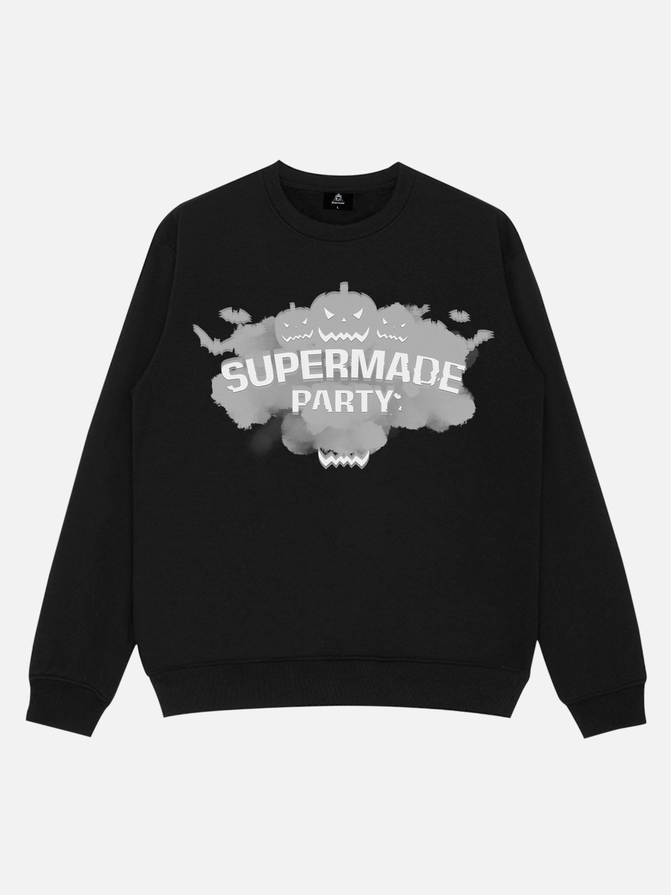 White Mist Pumpkin Streetwear Crew Neck Sweatshirt for Gen Z and K-POP Fashion