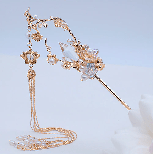 Wintery Spring Fairycore Princesscore Hair Stick Accessory