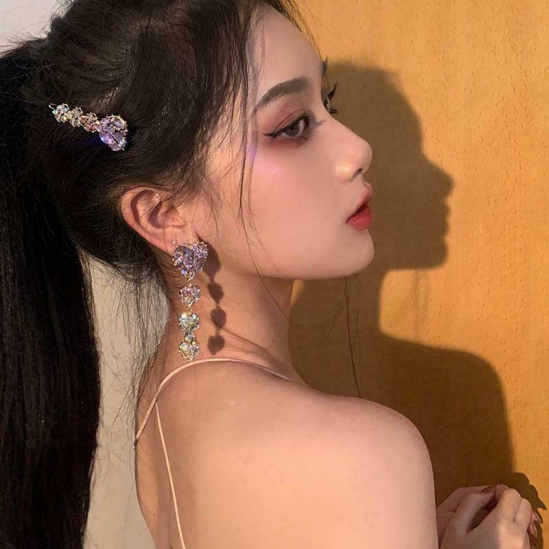 Y2K Fairycore Princess Earrings for Gen Z K-POP Streetwear