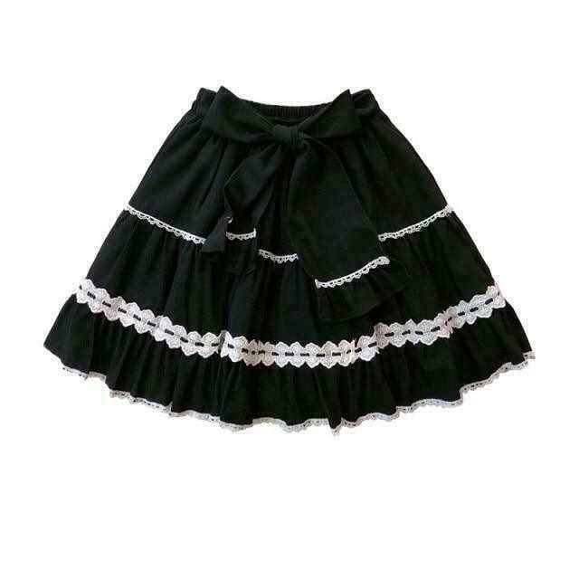 Y2K Flaky Pastry Fairycore Streetwear Skirt for Gen Z Fashion