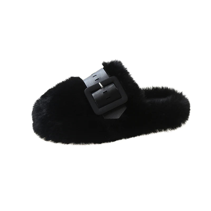 Y2K Style Fuzzy Slippers for Gen Z Fashionistas