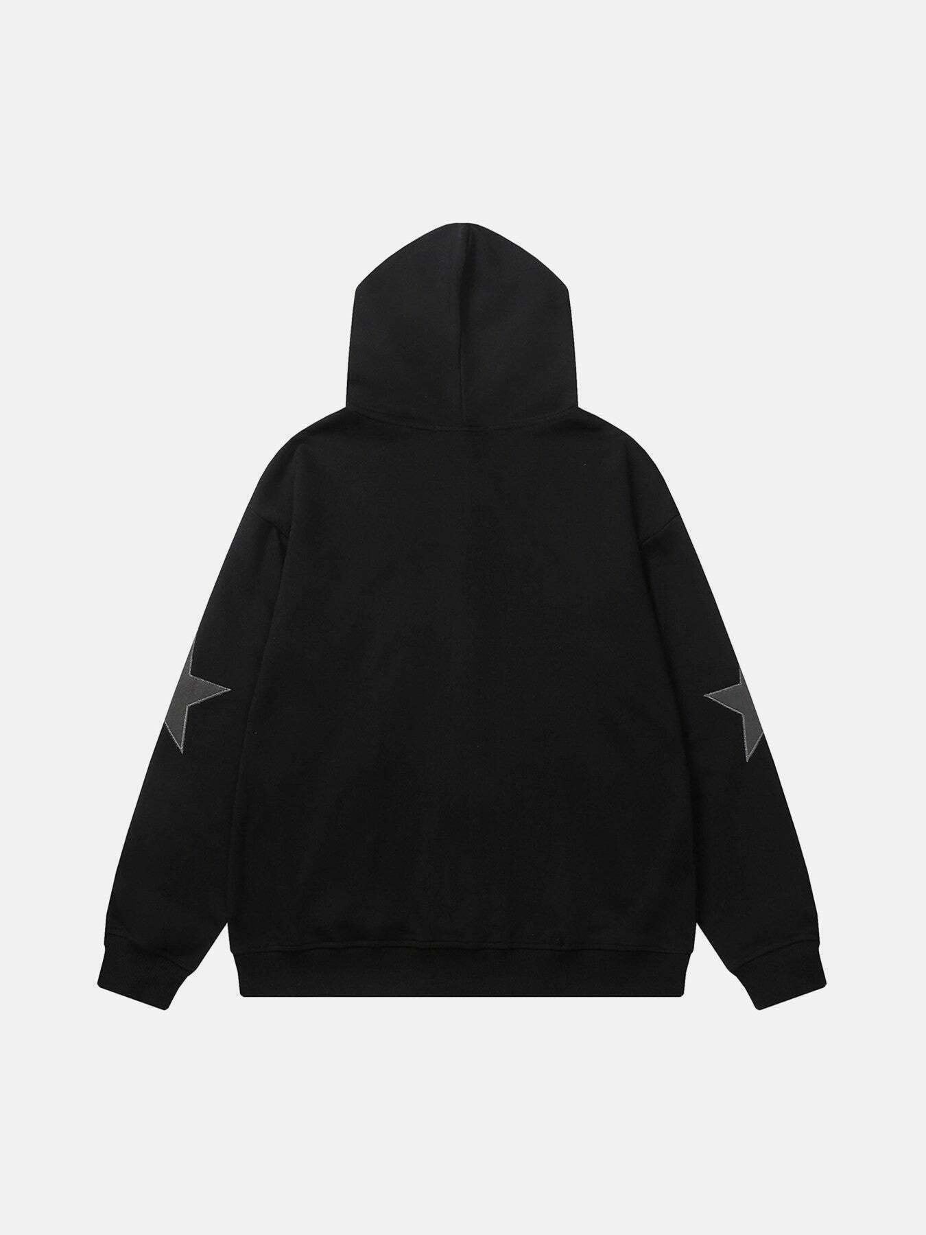 Y2K Style Zip-Up Hoodie for Gen Z: Trendy K-POP Streetwear