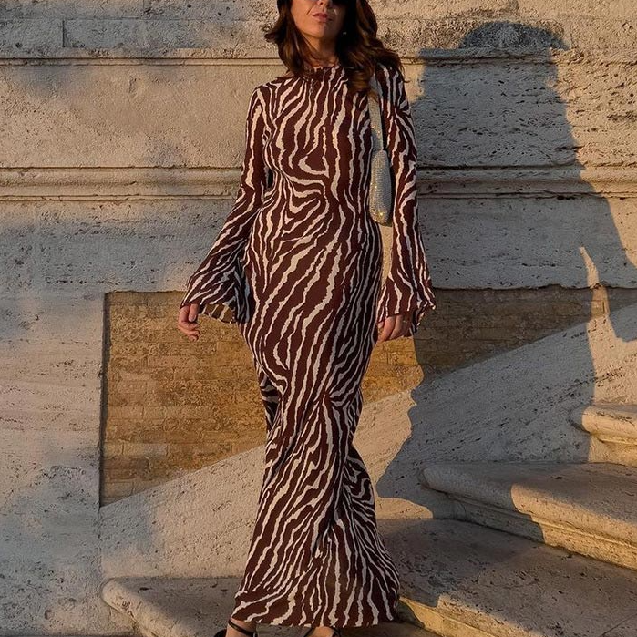 Zebra Print Dress: Trendy Gen Z Fashion for K-POP & Y2K Style